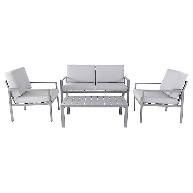 Moorea Metal 4 Seater Coffee Set Diy, Wire Garden Furniture Set