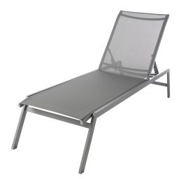 Moorea Steel grey Metal Sun lounger