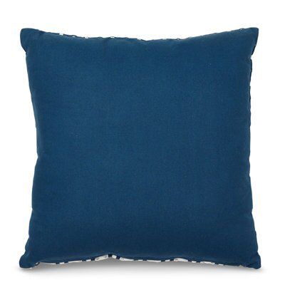 Moroccan blue Cross Woven effect Cushion, (L)3cm x (W)43cm