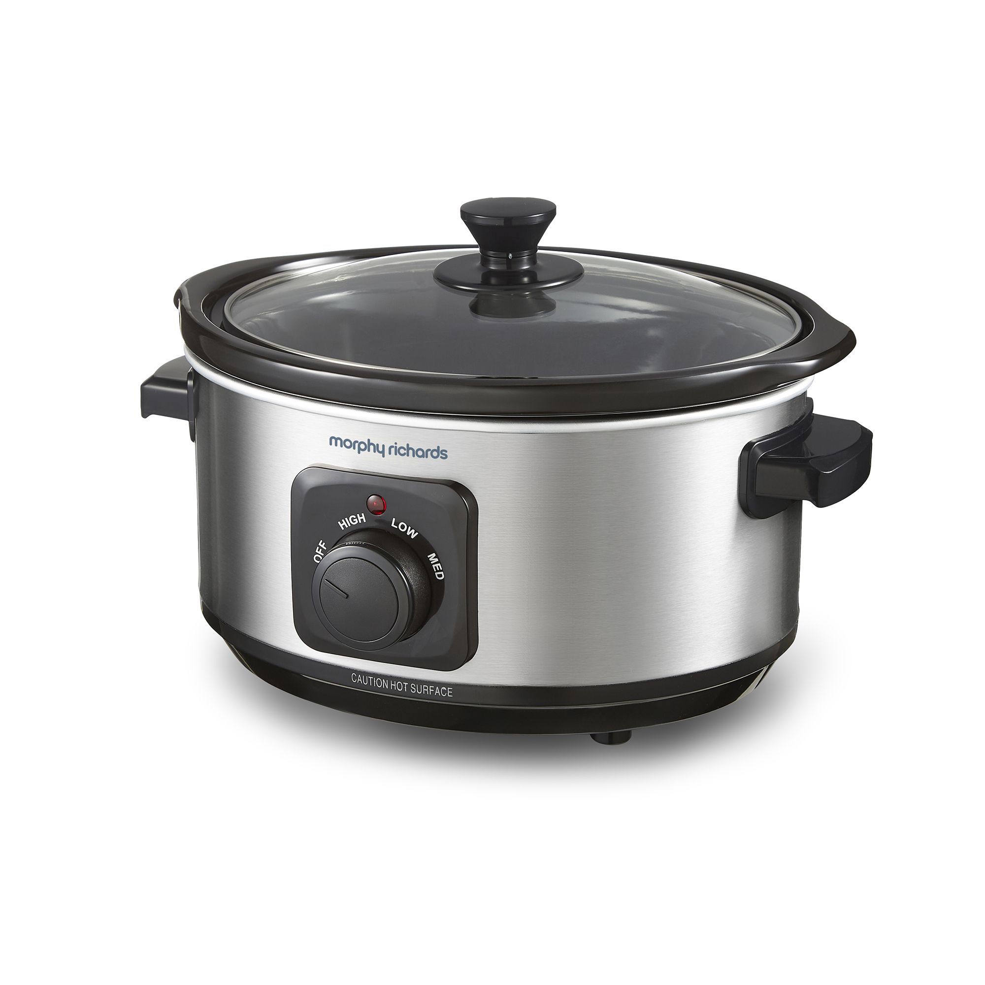 Morphy Richards Slow Cooker 3,5 liter 48709 Geborsteld Staal Slowcooker