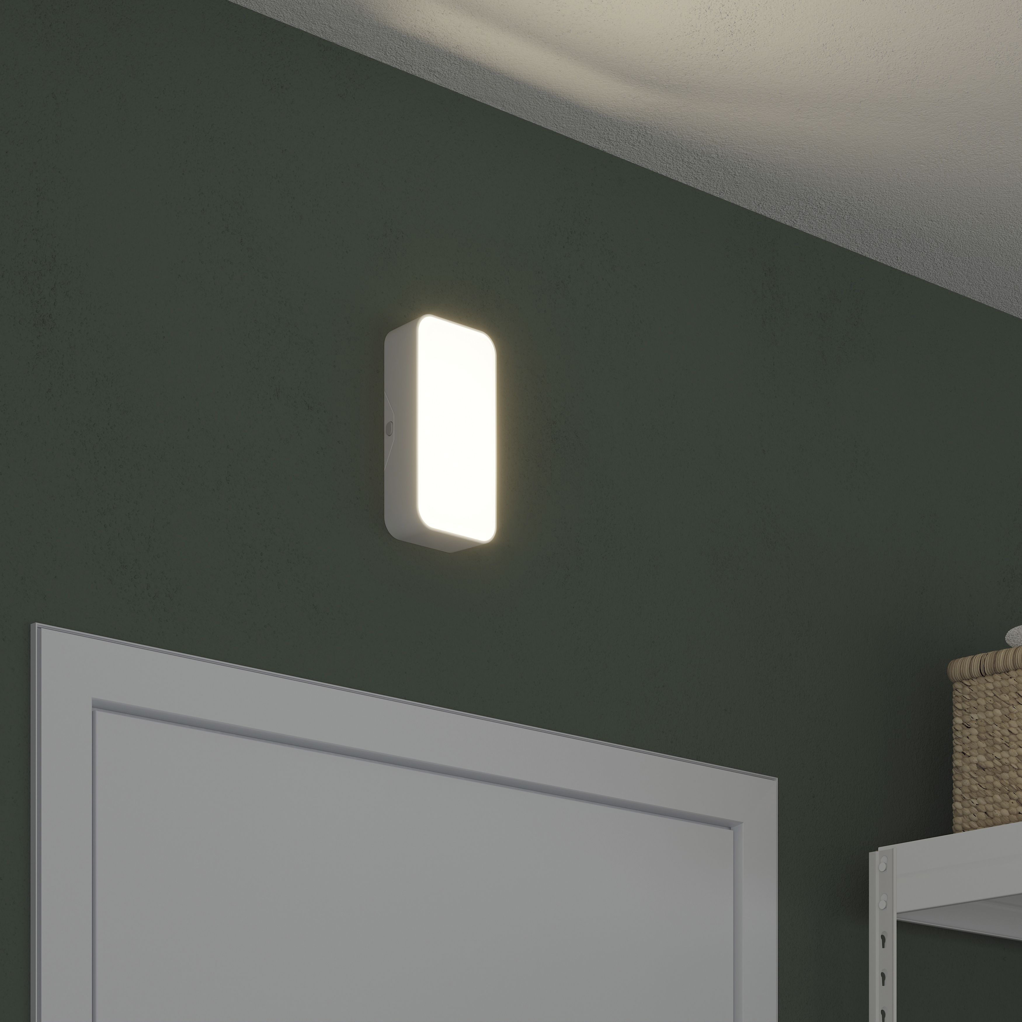 Morseby Matt White Wired LED Bulkhead light
