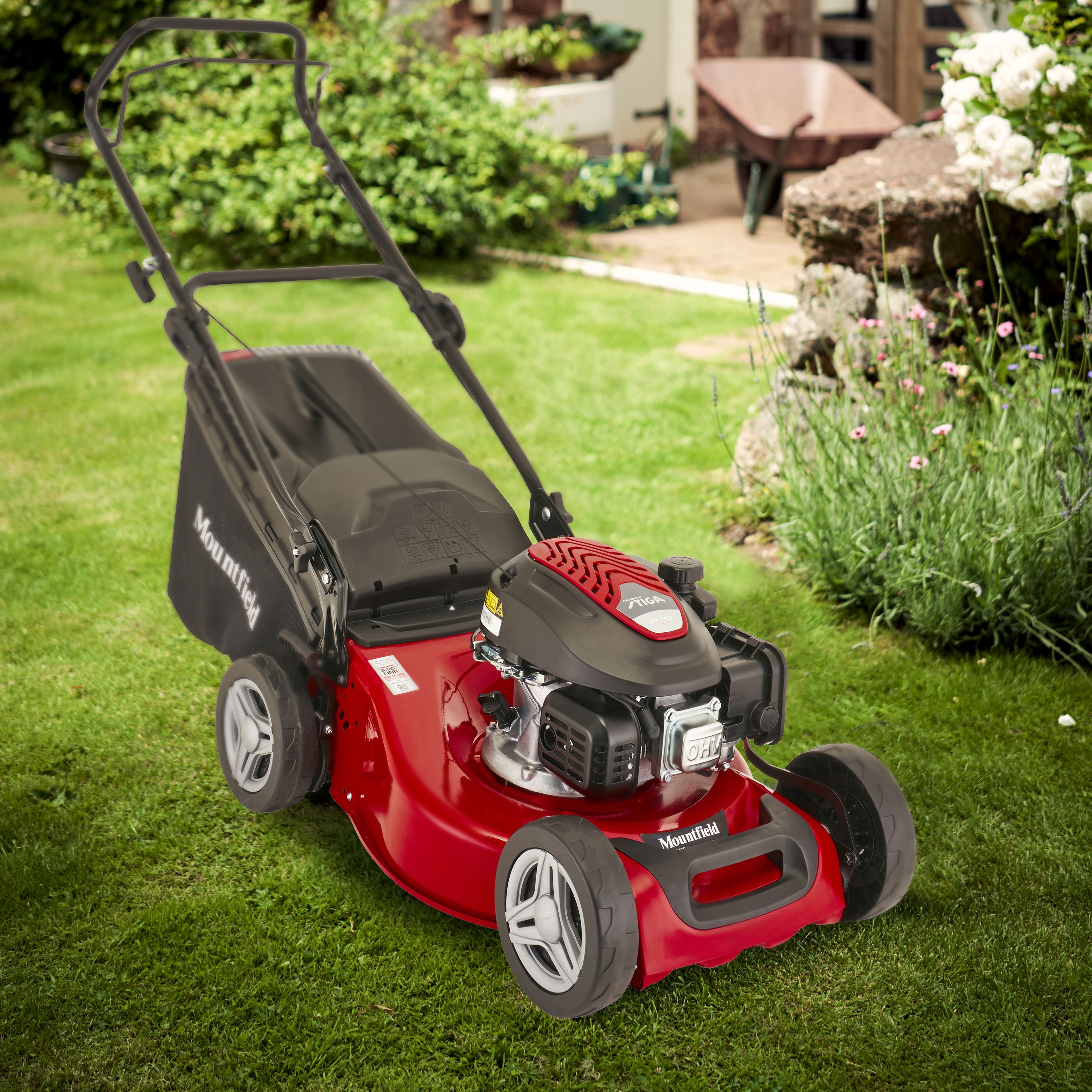 Petrol lawn mower with deals roller b&q