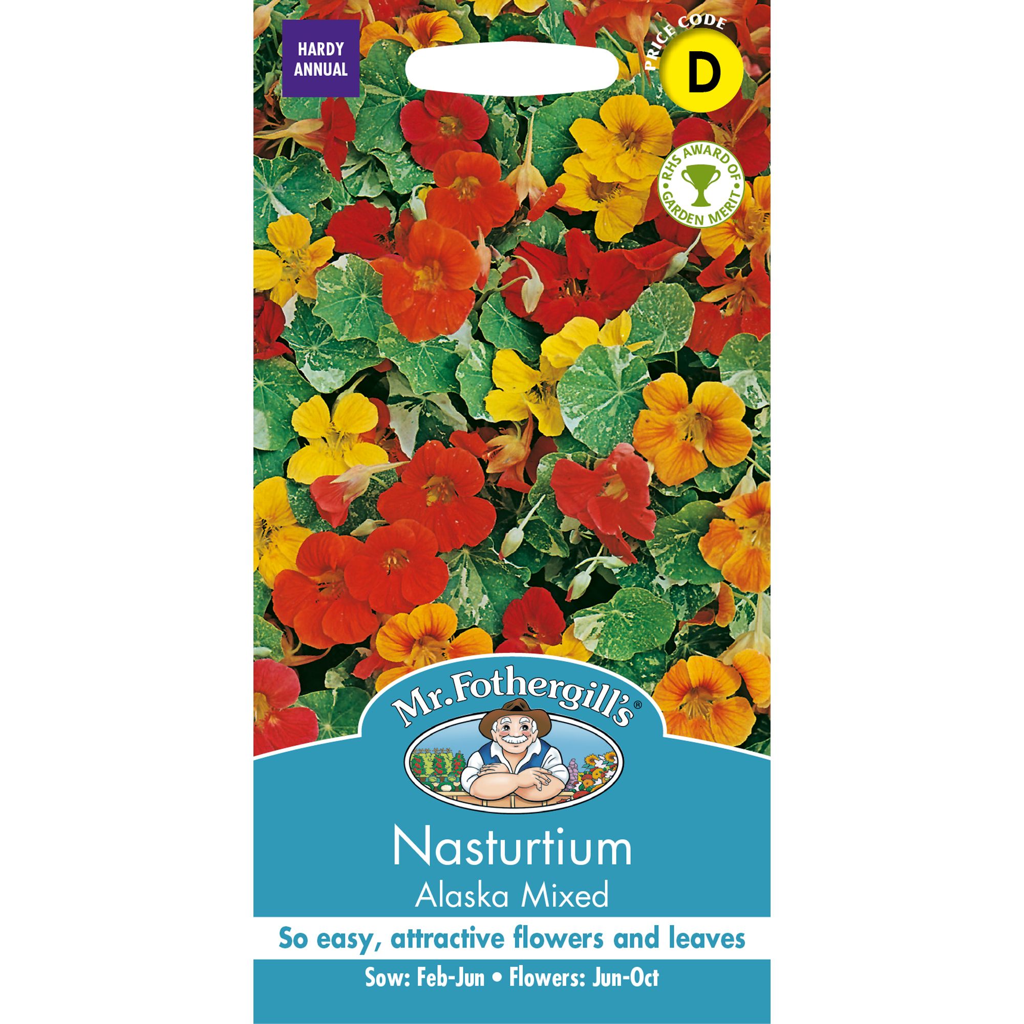 Mr Fothergills Alaska Mixed Nasturtium Flower Seeds
