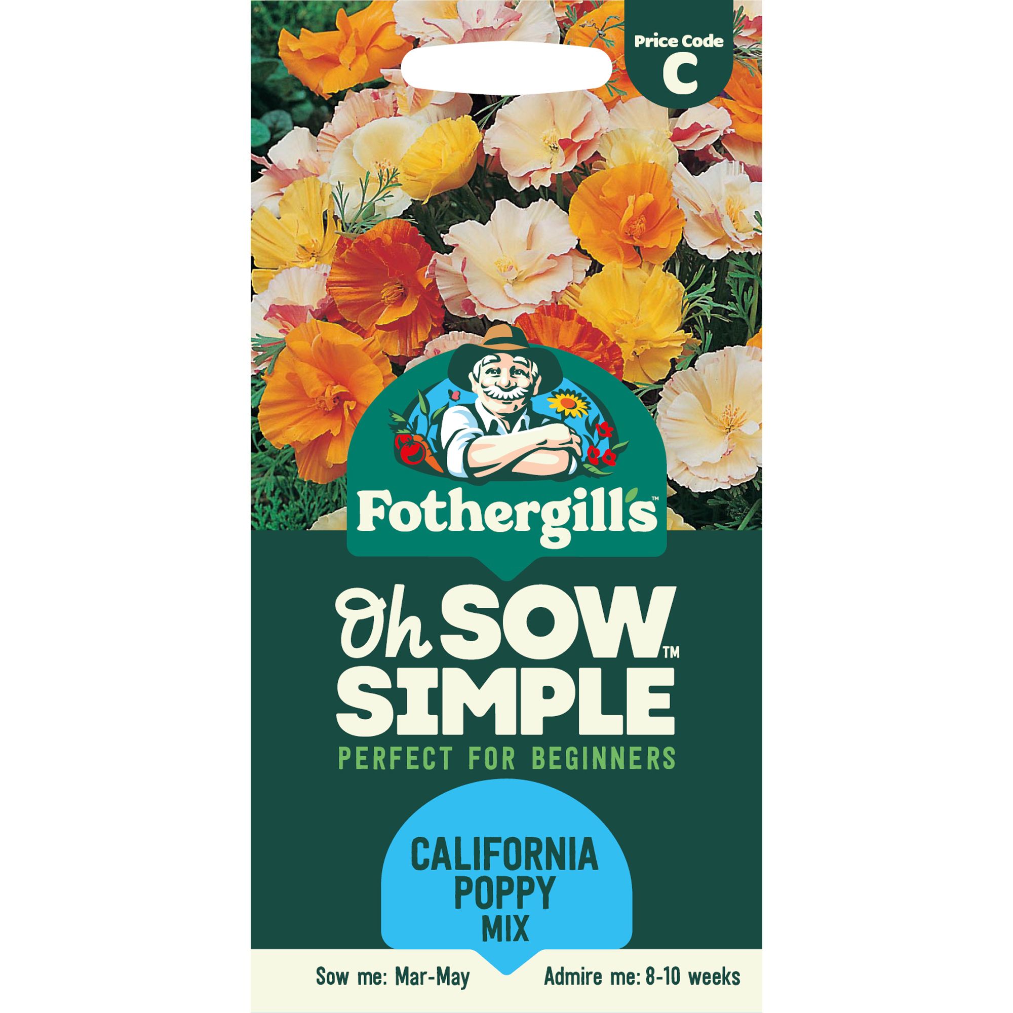 Mr Fothergills Art Shades California Poppy Flower Seeds