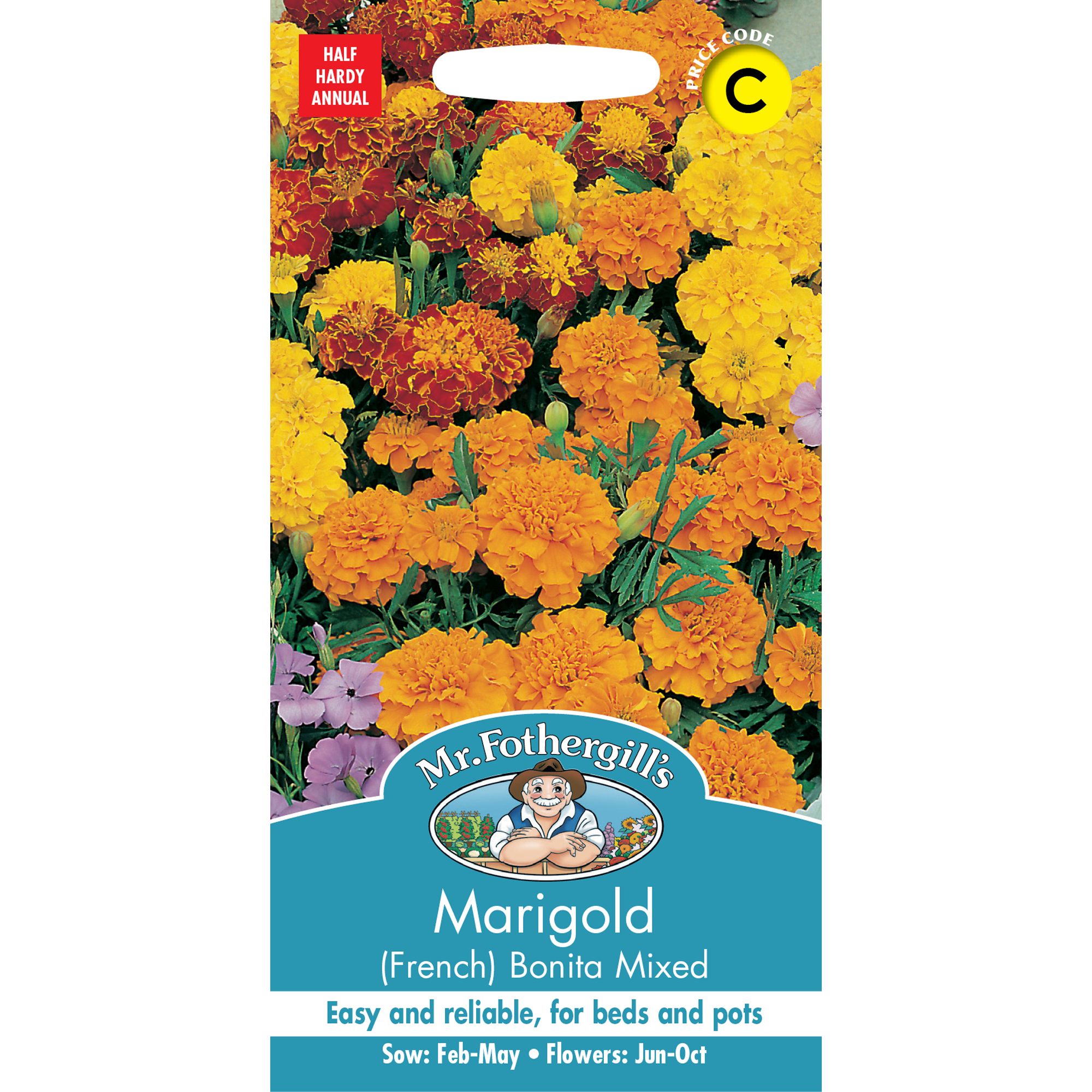 Mr Fothergills Bonita Mixed French Marigold Flower Seeds