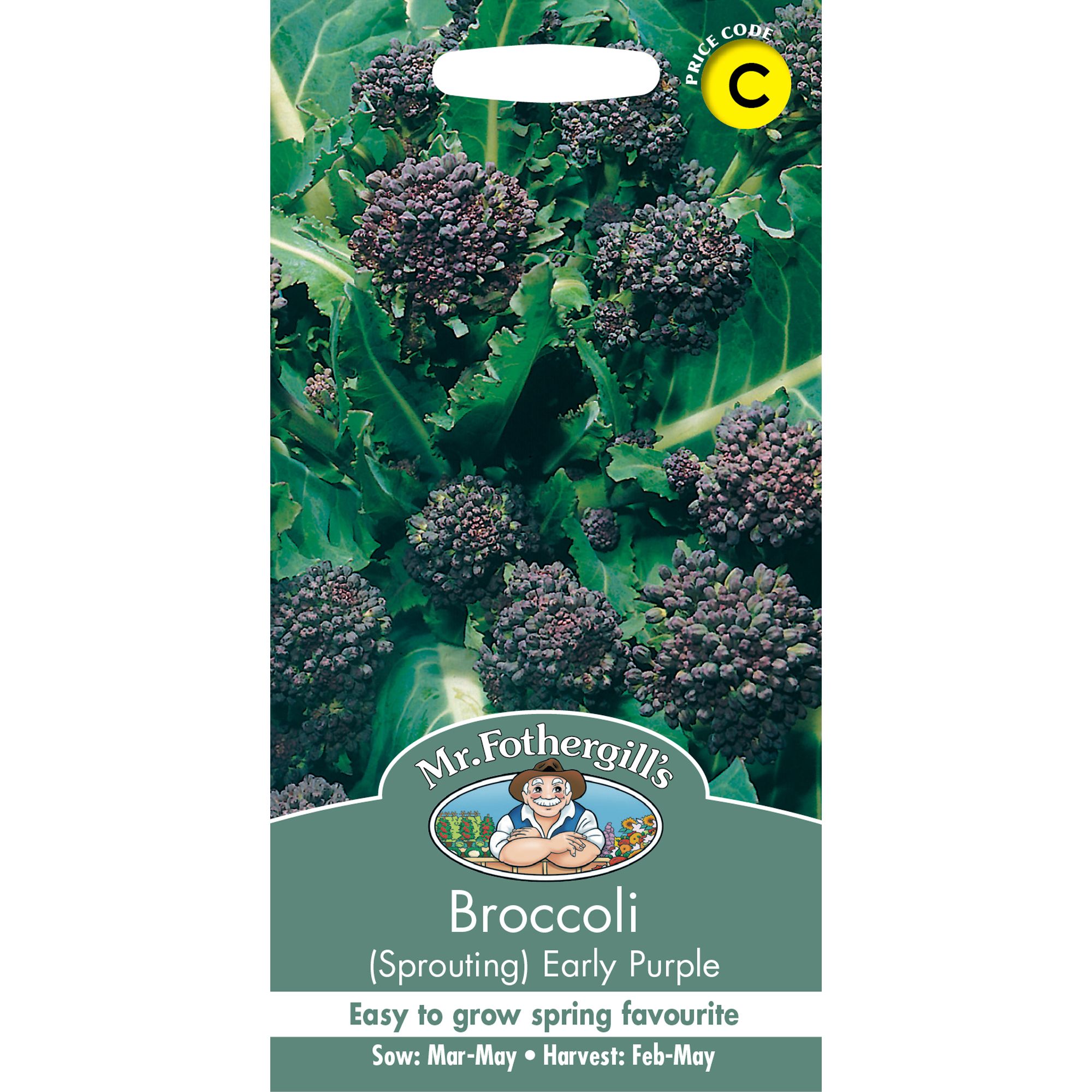 Mr Fothergills Broccoli 'Early Purple' Vegetable Seeds