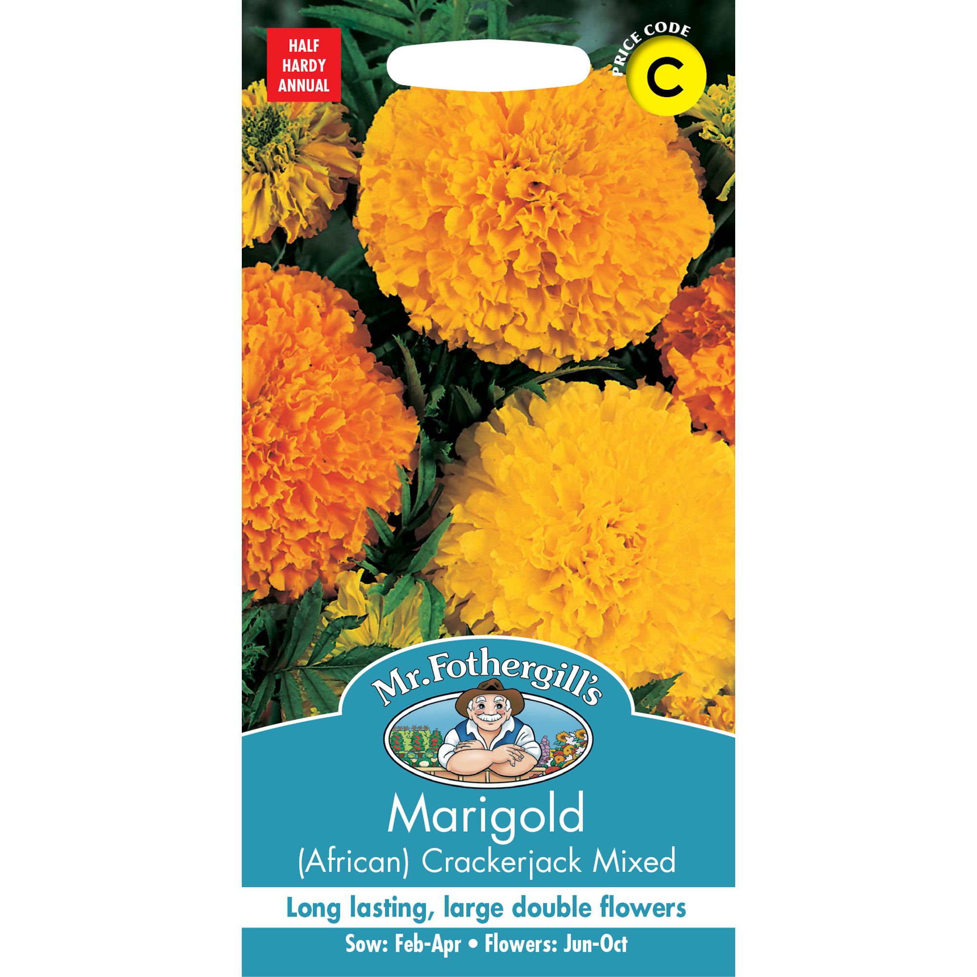Mr Fothergills Crackerjack Mixed African Marigold Flower Seeds