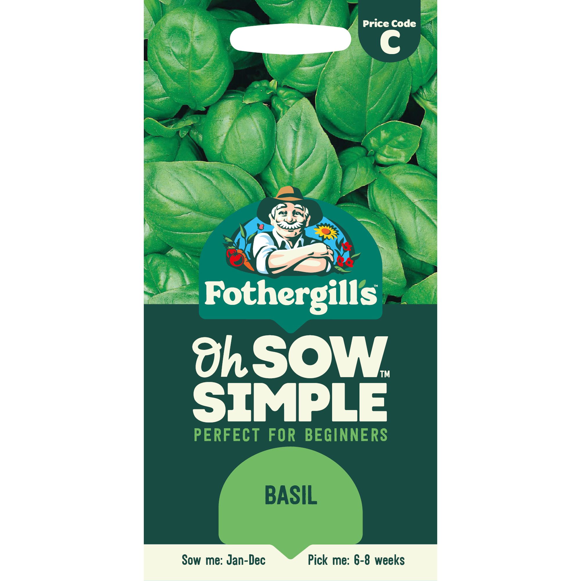 Mr Fothergills Oh Sow Simple Basil Herb Seeds