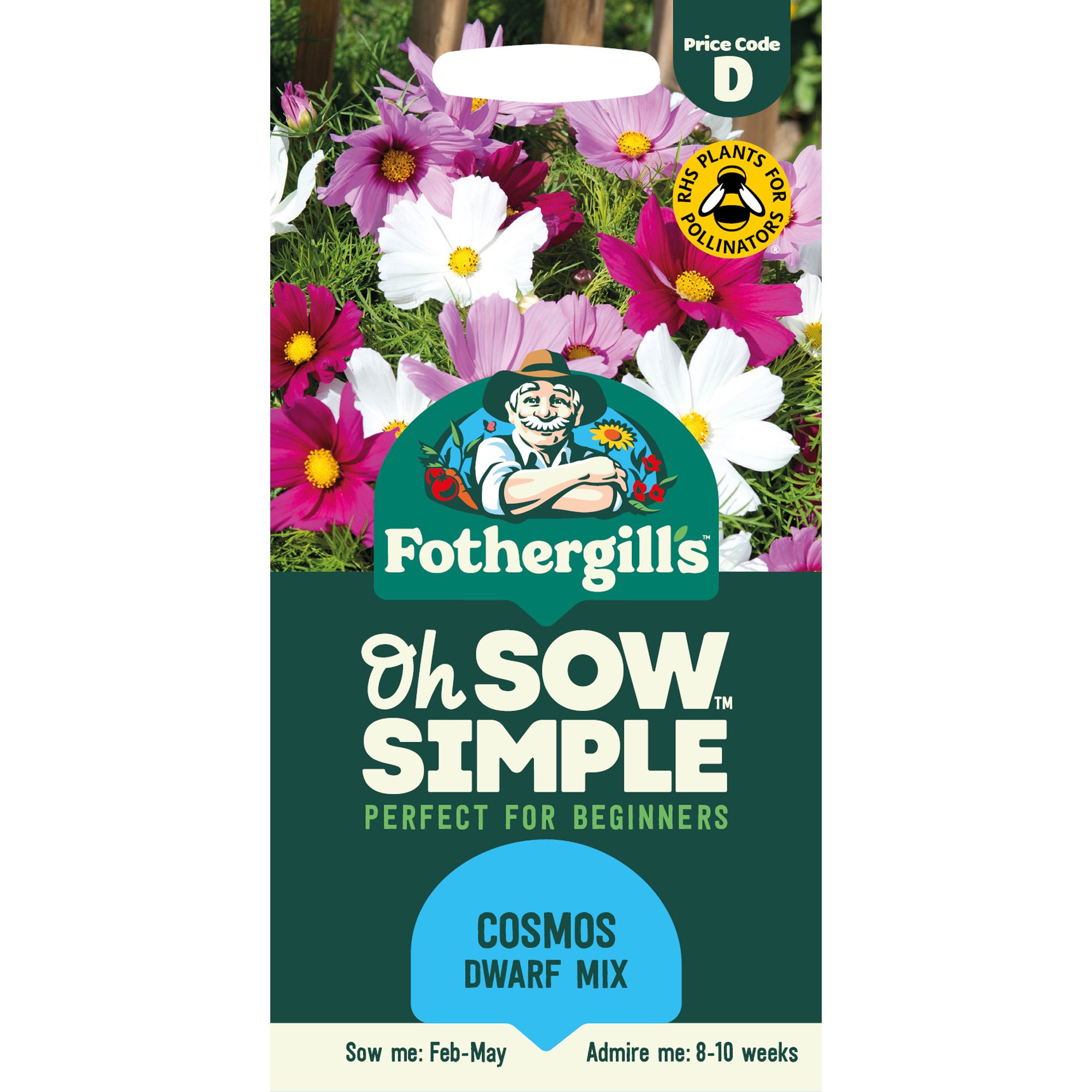 Mr Fothergills Oh Sow Simple Candyfloss Mix Cosmos Flower Seeds