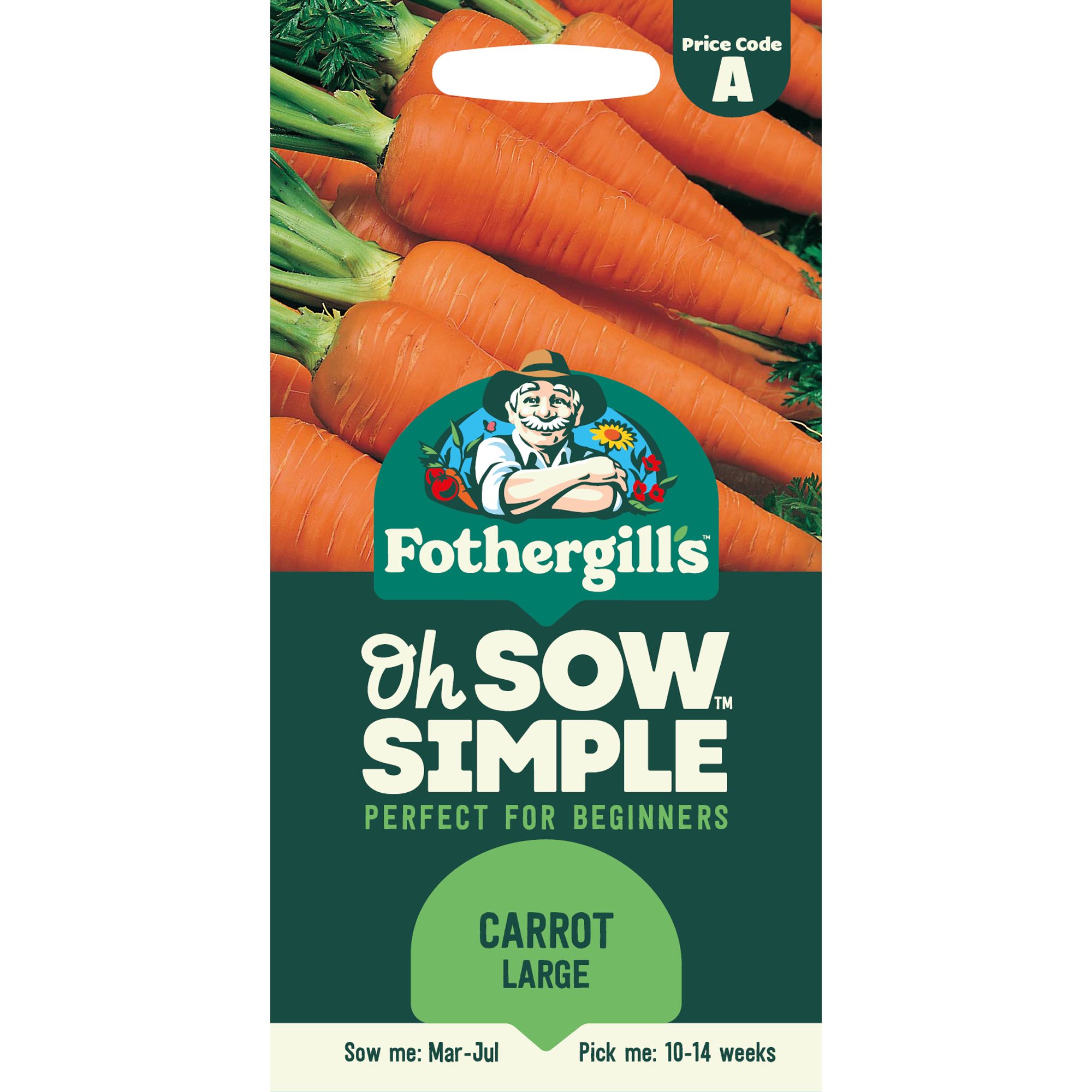 Mr Fothergills Oh Sow Simple Carrot 'Autumn King 2' Vegetable Seeds