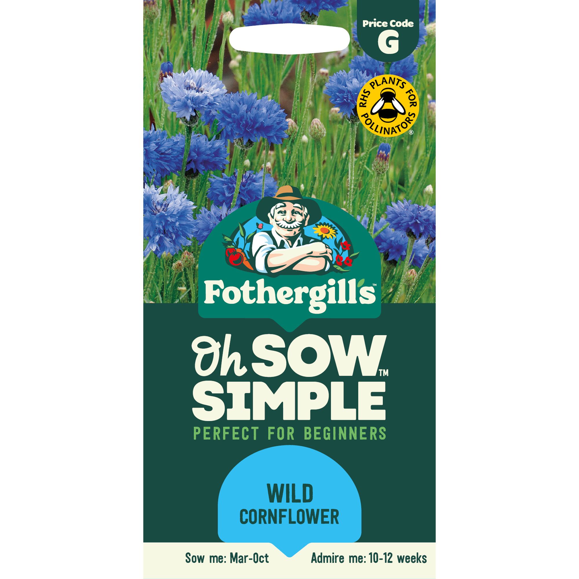 Mr Fothergills Oh Sow Simple Cornflower Flower Seeds