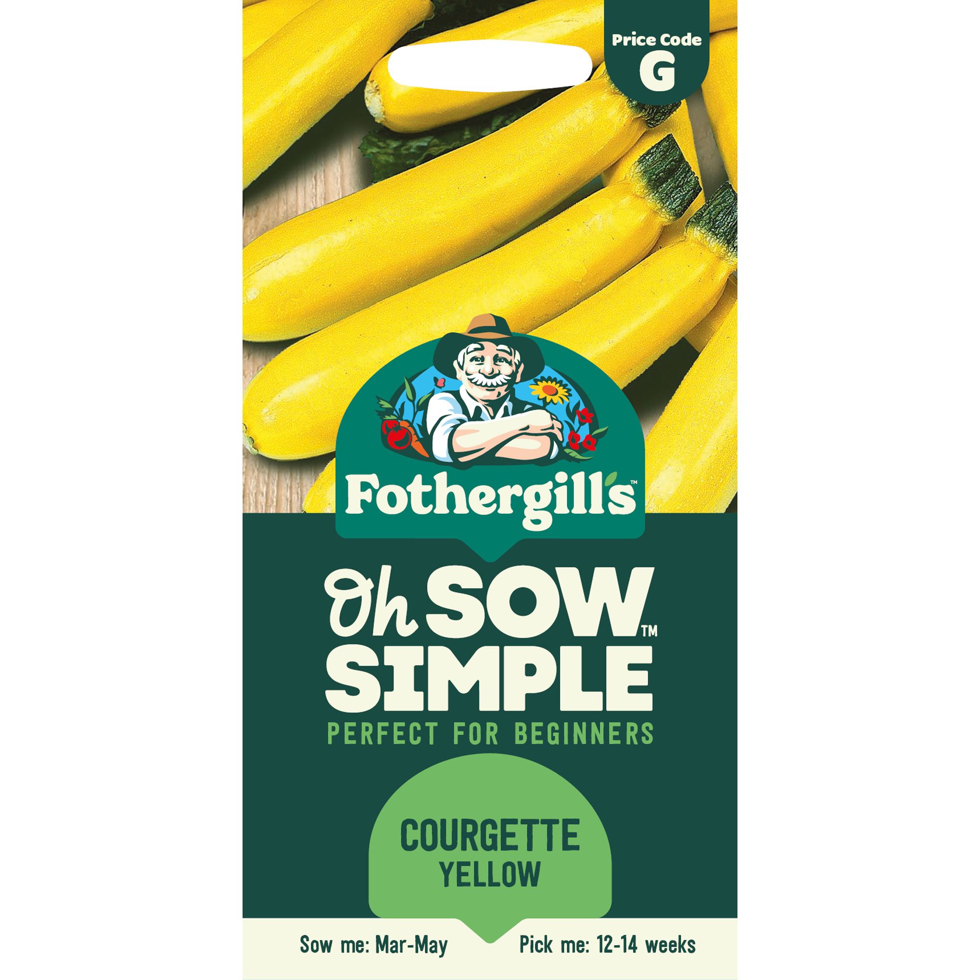 Mr Fothergills Oh Sow Simple Courgette 'Soleil' Vegetable Seeds