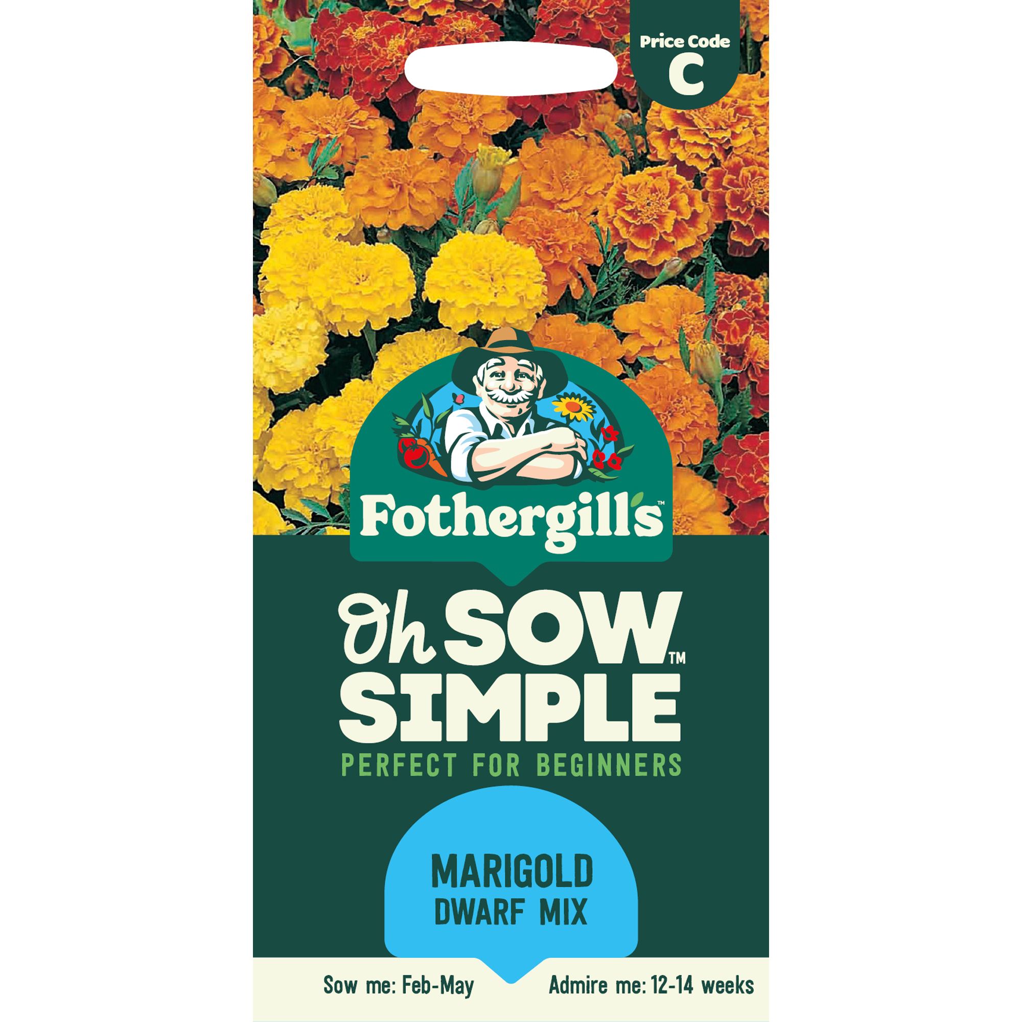 Mr Fothergills Oh Sow Simple Double Mix Marigold Flower Seeds