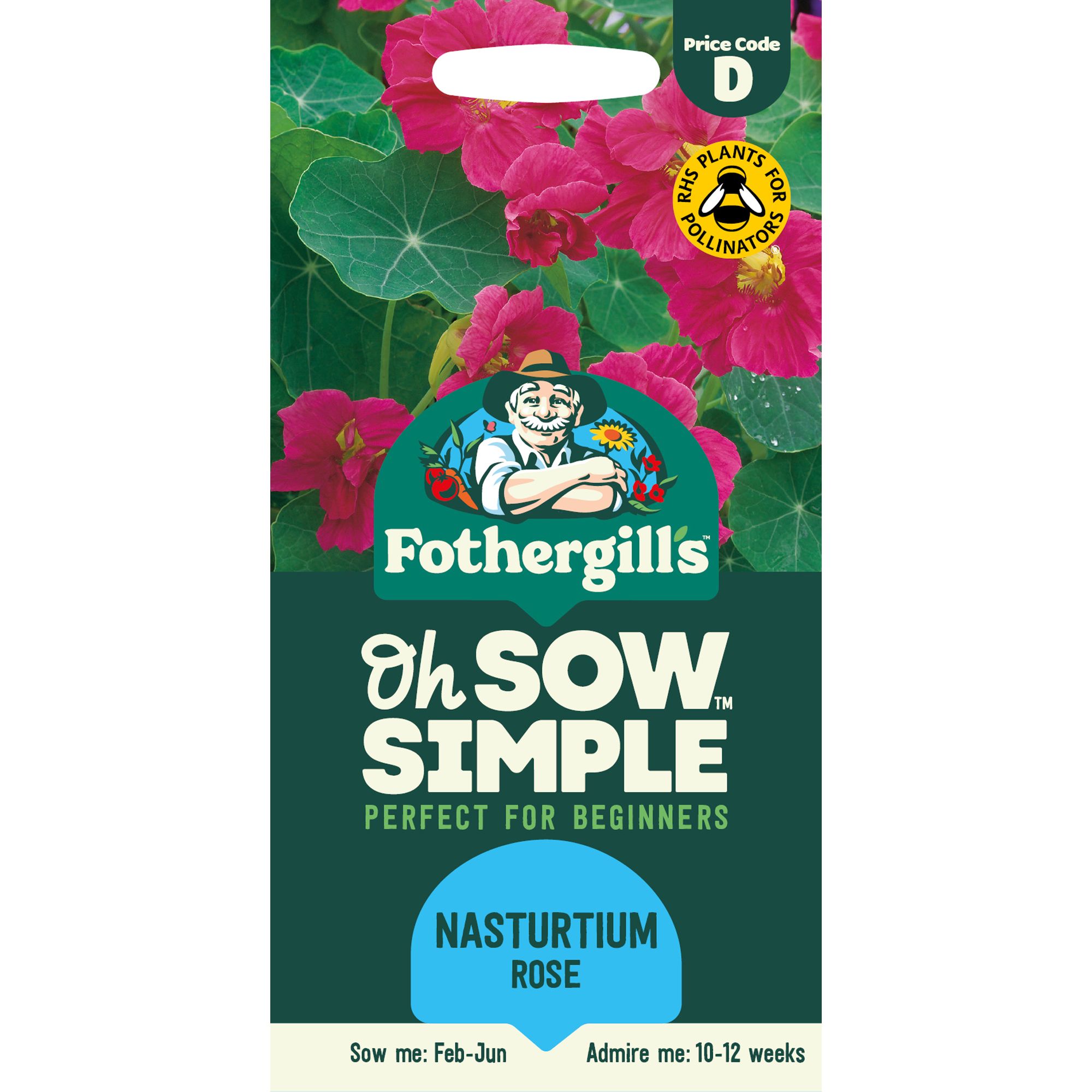 Mr Fothergills Oh Sow Simple Jewel Cherry Rose Nasturtium Flower Seeds