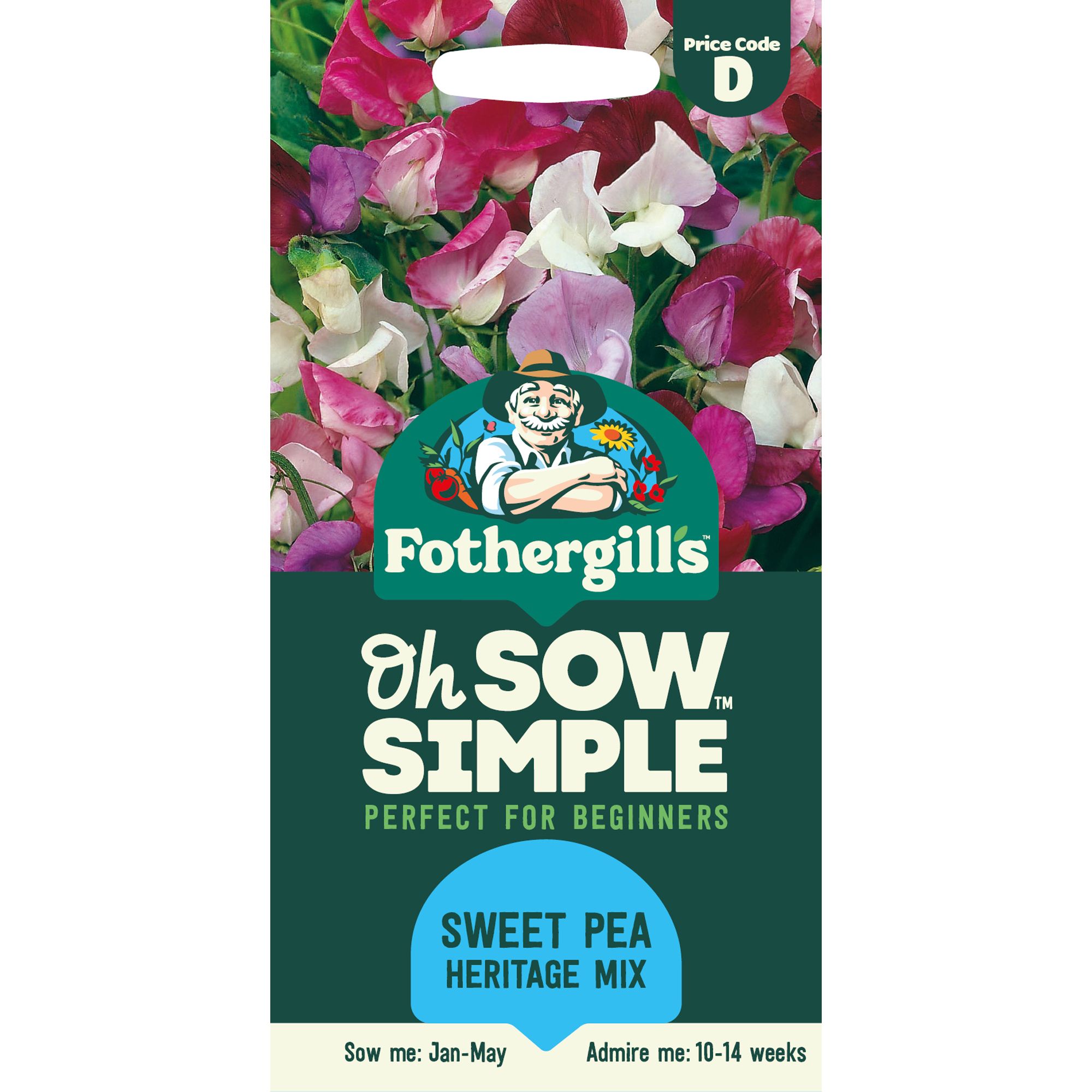 Mr Fothergills Oh Sow Simple Old Spice Mix Sweet Pea Flower Seeds