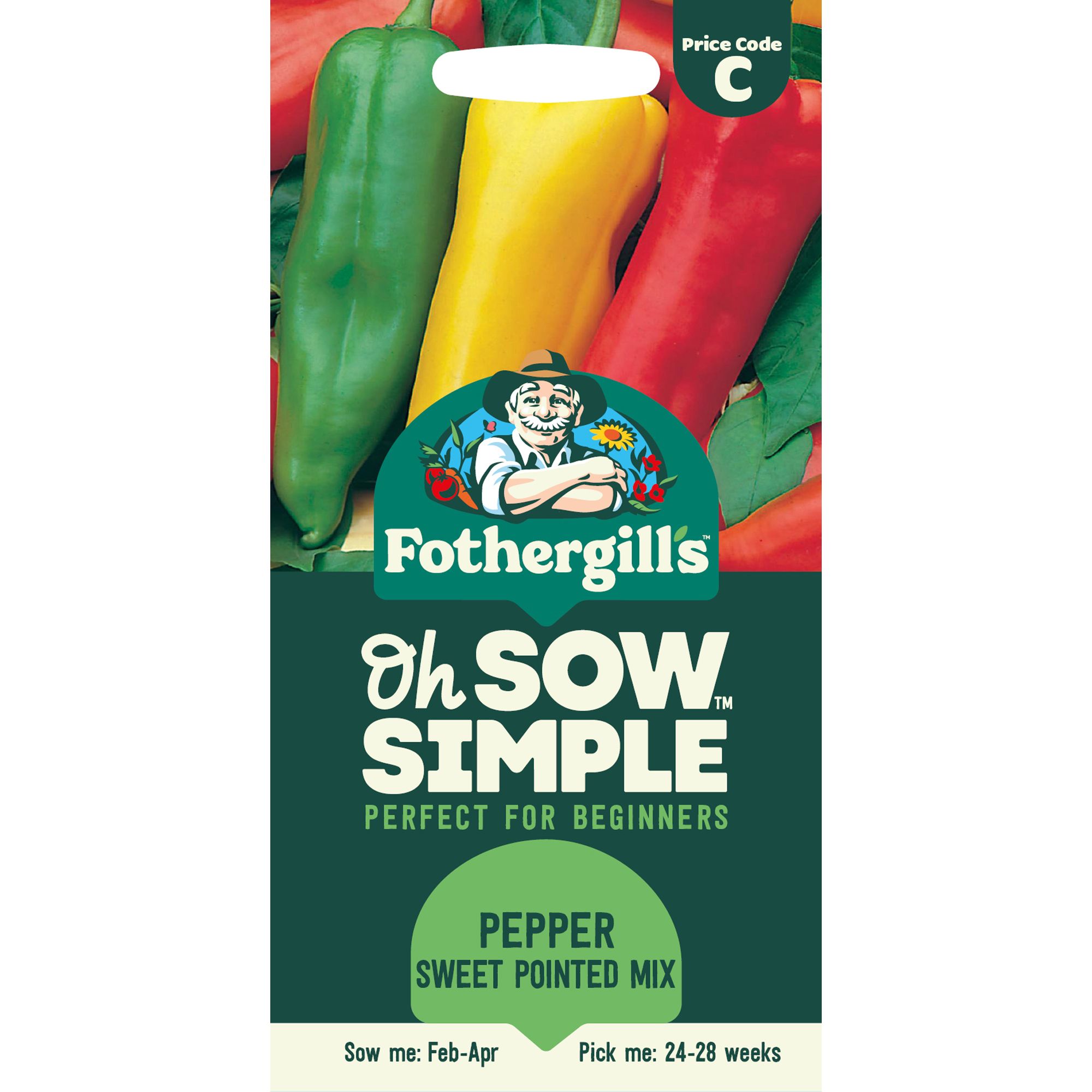 Mr Fothergills Oh Sow Simple Pepper 'Mixed Romano' Vegetable Seeds