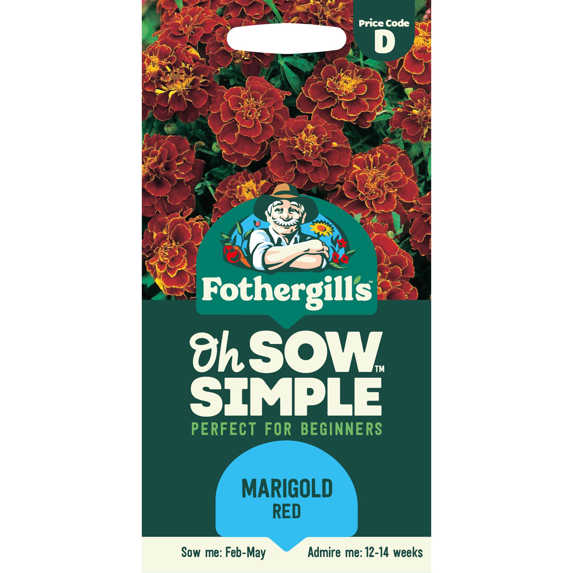 Mr Fothergills Oh Sow Simple Red Cherry Marigold Flower Seeds
