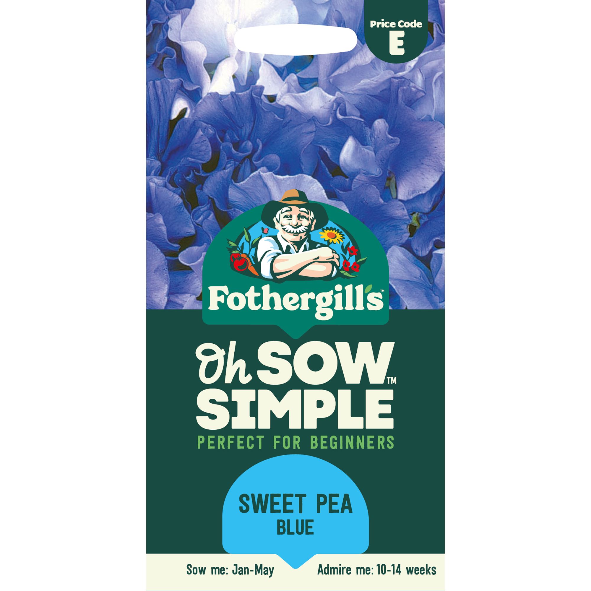 Mr Fothergills Oh Sow Simple Singing the Blues Sweet Pea Flower Seeds