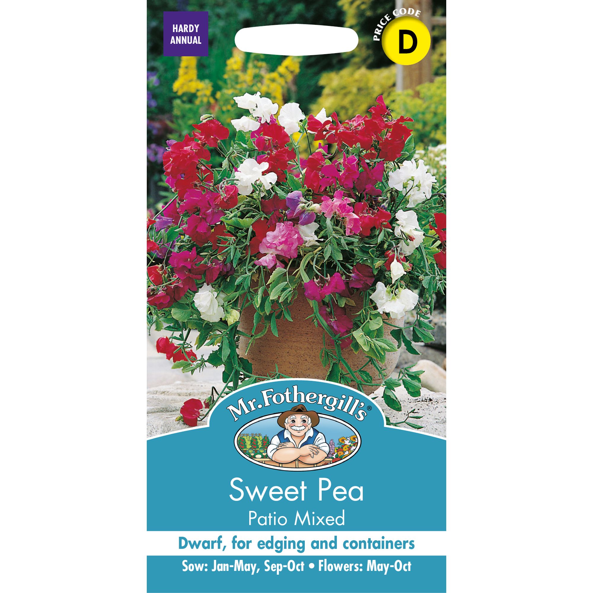 Mr Fothergills Patio Mixed Sweet Pea Flower Seeds