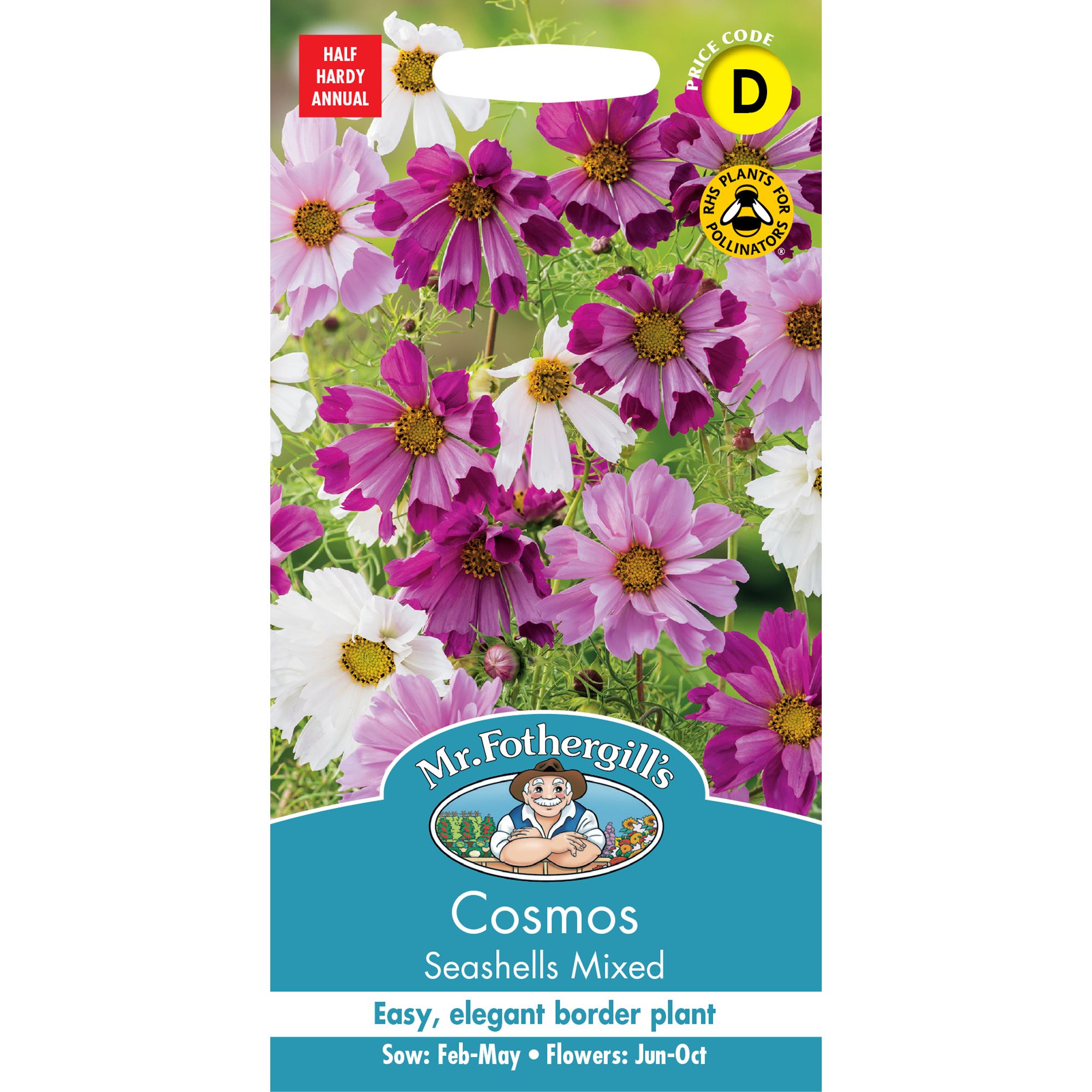 Mr Fothergills Seashells Mixed Cosmos Flower Seeds