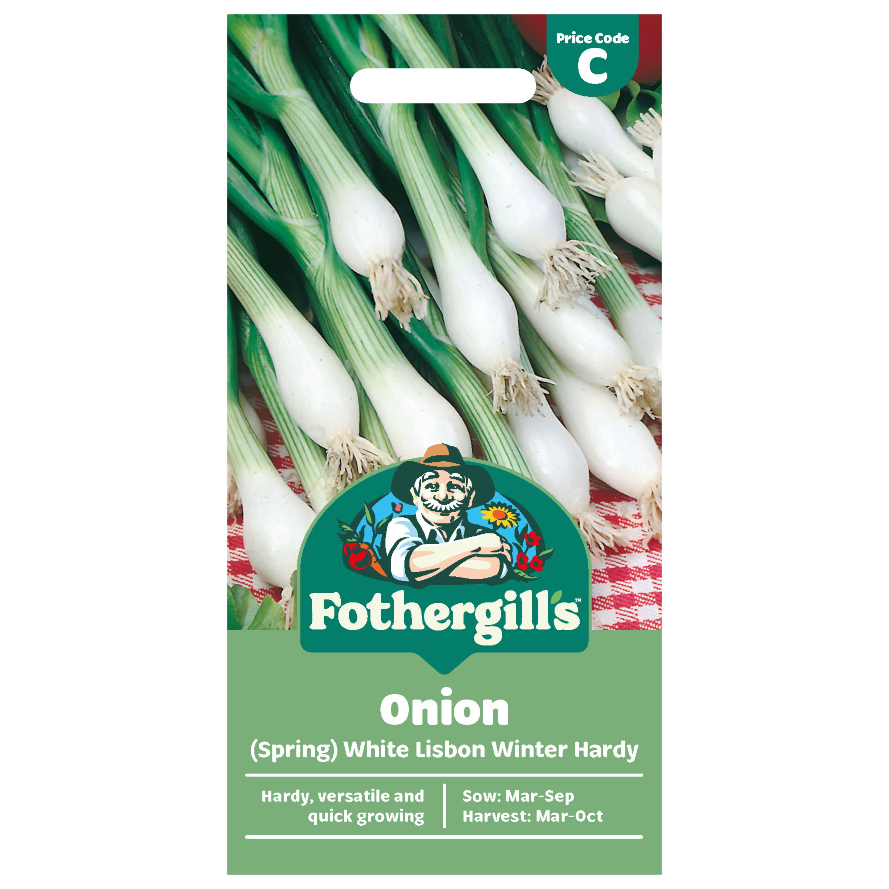 Mr Fothergills Spring onion 'White Lisbon Winter Hardy' Vegetable Seeds