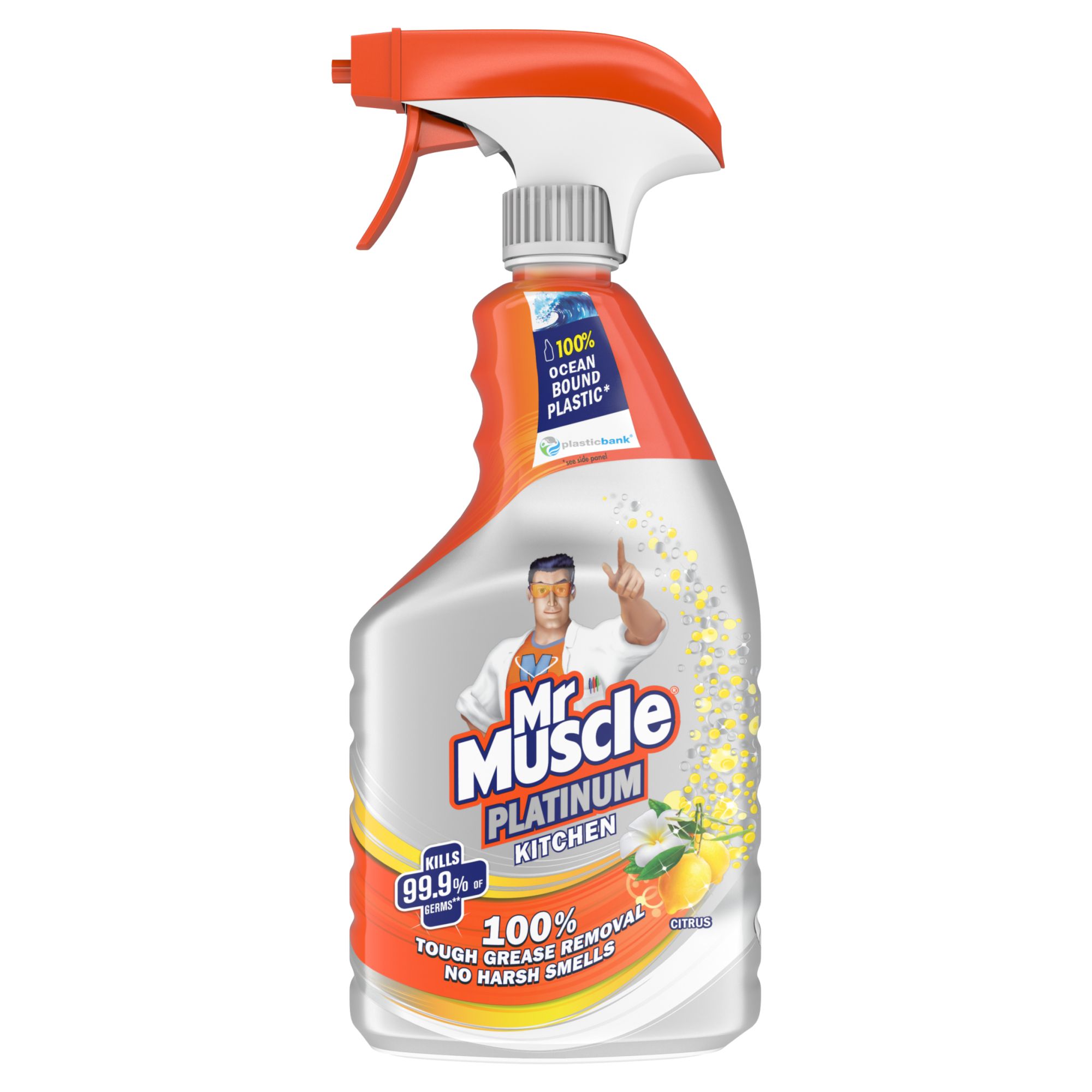 Mr Muscle Platinum Citrus Antibacterial Kitchen Multi-surface Cleaner, 750ml