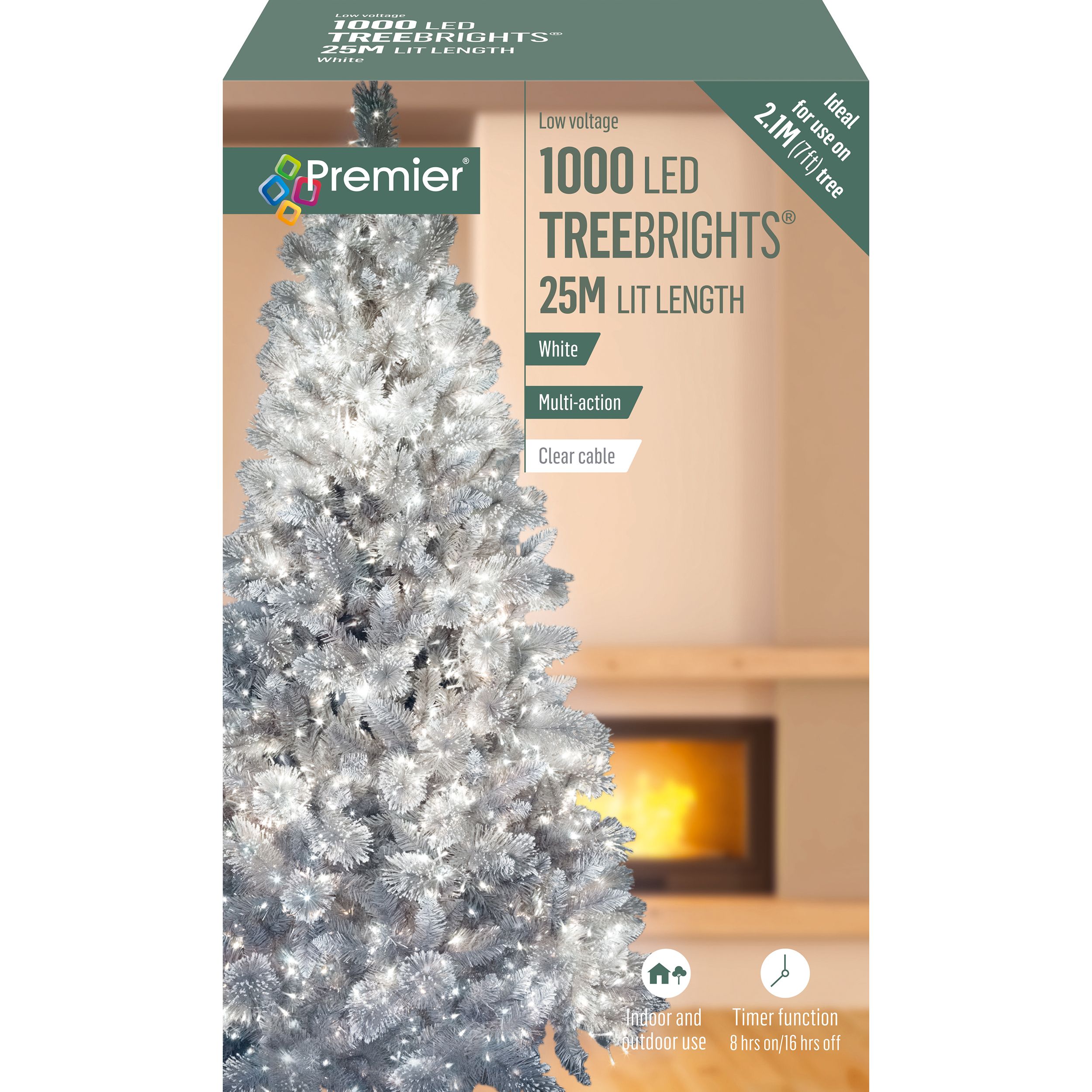 Multi-action 1000 White Treebrights LED String lights With timer ...