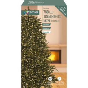 Multi-action 750 Warm white Treebrights LED String lights with Green cable