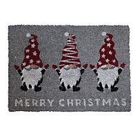 Multi Christmas Gonk Door mat, 57cm x 40cm
