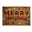 Multi Christmas Holly Door mat, 57cm x 40cm