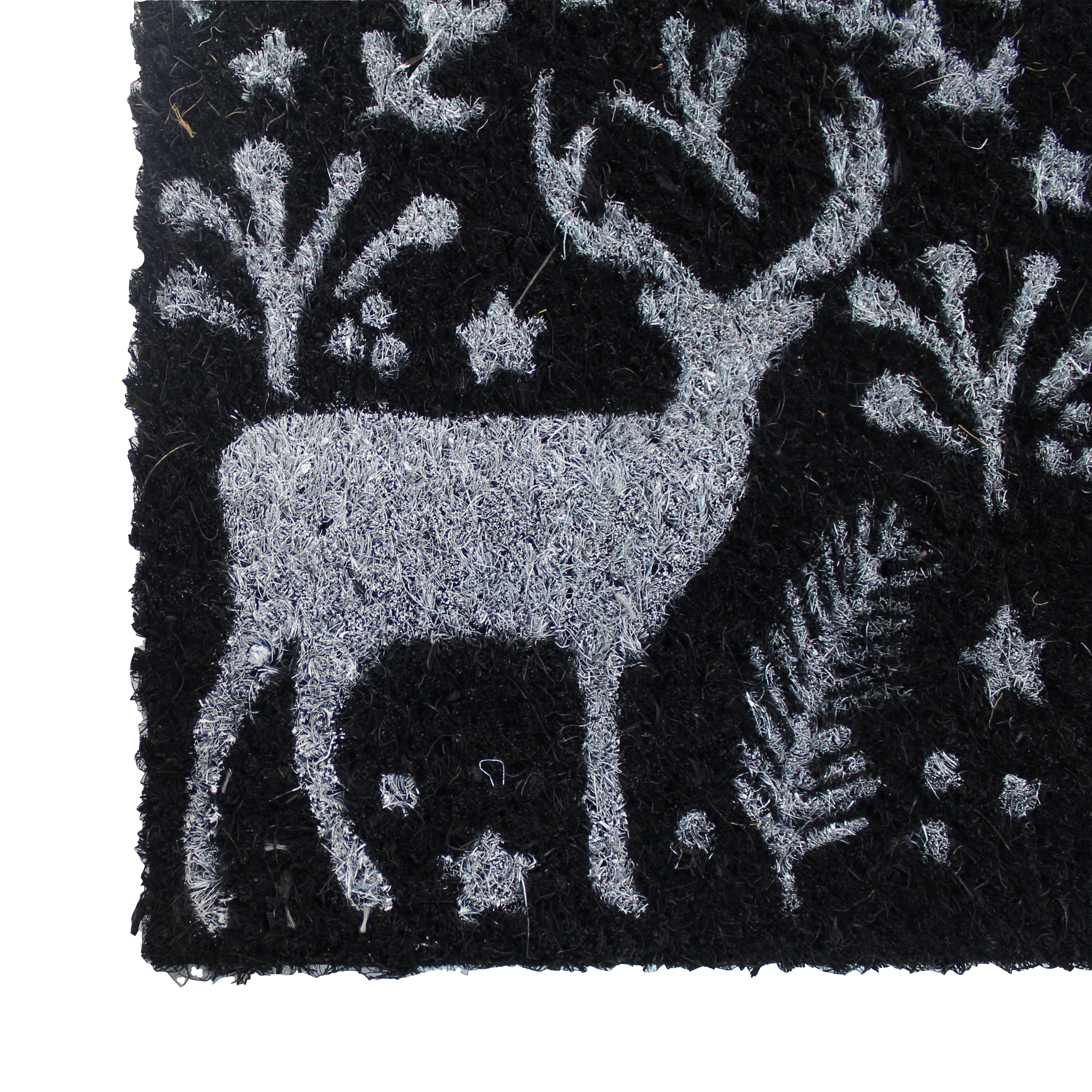 Multi Christmas Skandi Deer Door mat, 57cm x 40cm