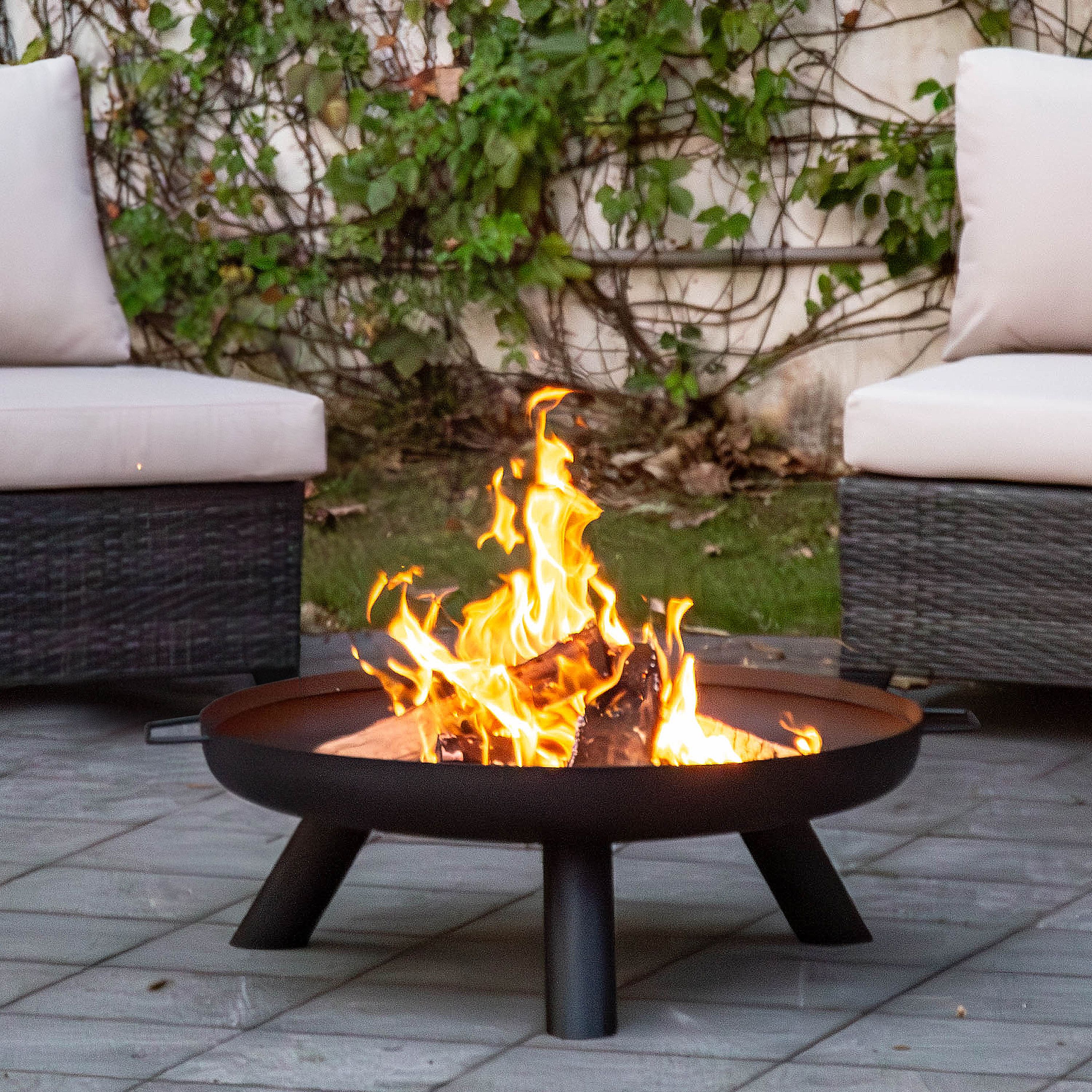 Multi layer Steel Matt Black Round Firepit