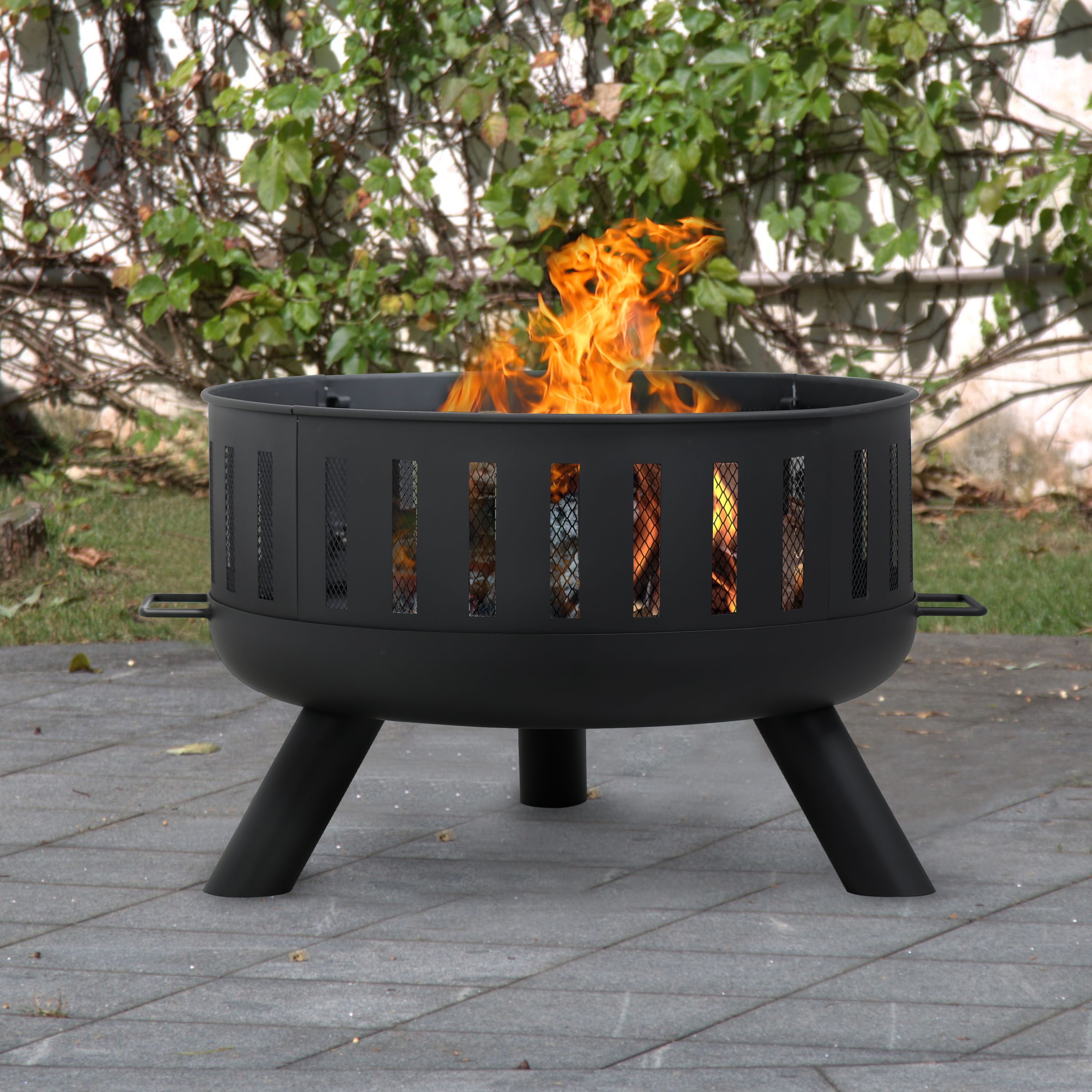 Multi layer Steel Matt Black Round Firepit