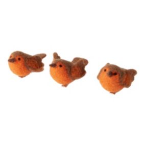 Multicolour Birds Felt Hanging decoration set, Set of 3