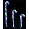 Multicolour Candy cane LED Electrical christmas decoration Pack of 3