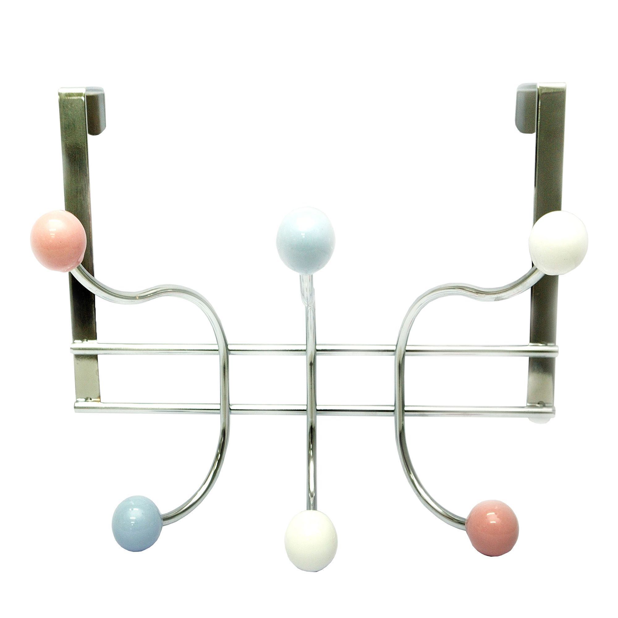 Multicolour Chrome effect U-shaped Double Over door hook (H)148mm (D)229mm