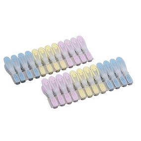 Boao 48 Pieces Washing Line Pegs Clothes Pegs Strong Clothes Pegs  Clothespin Clothes Clips Firm Grip Soft Plastic Laundry Pegs for Home  Clothes