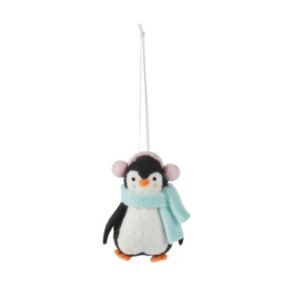 Multicolour Felt Earmuff Penguin Hanging ornament