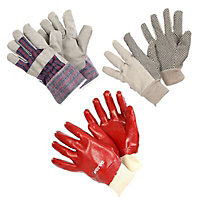 Multicolour Gardening gloves, Pack of 6