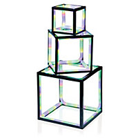 Multicolour LED Freestanding cubes Silhouette