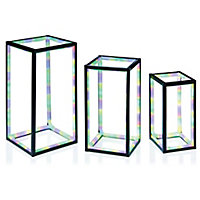 Multicolour LED Freestanding rectangles Silhouette, Pack of 3
