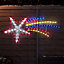 Multicolour LED Multi Star rope light Silhouette (H) 490mm