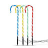 Multicolour LED Multicolour Candy cane Silhouette (H) 690mm, Set