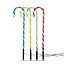 Multicolour LED Multicolour Candy cane Silhouette (H) 690mm, Set