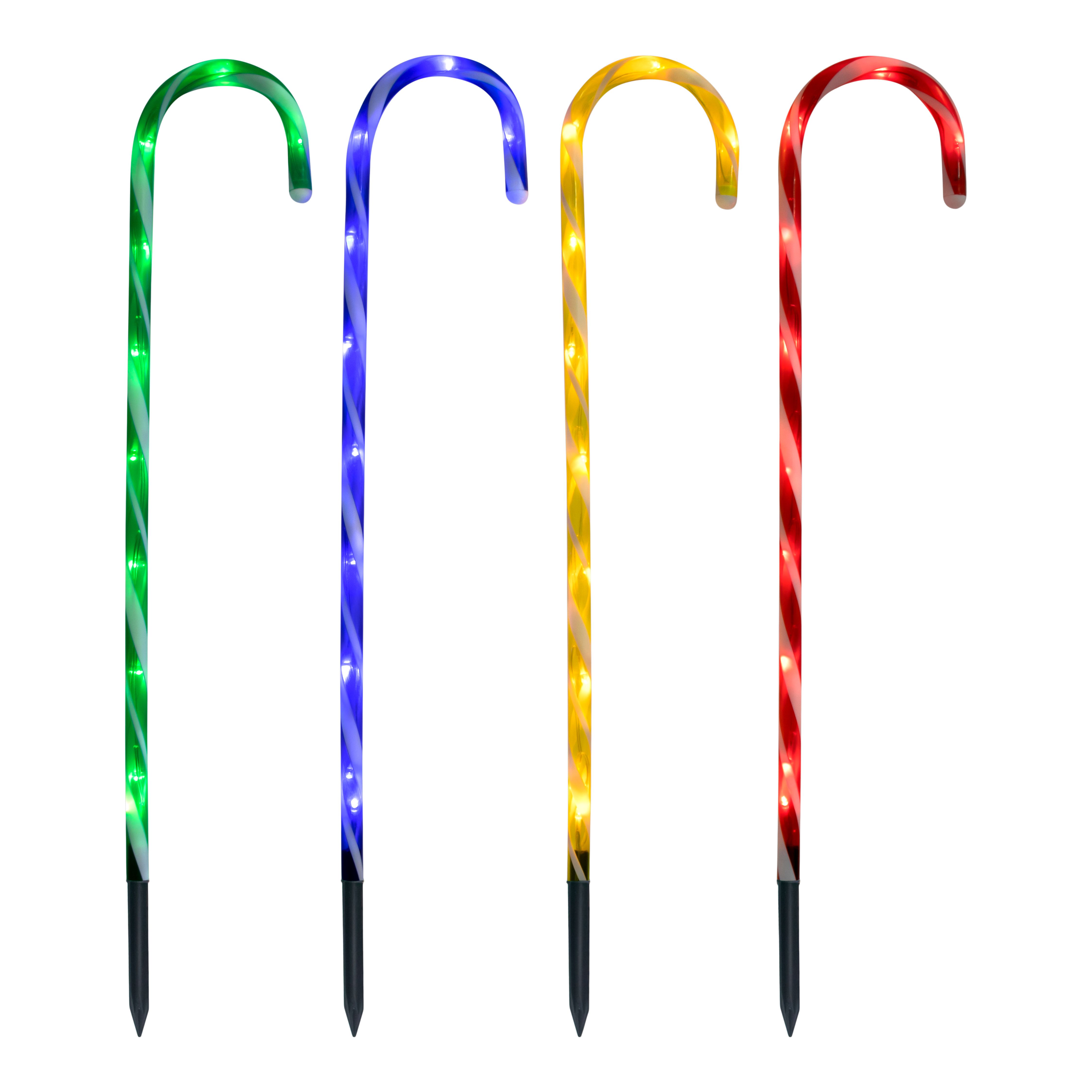 Multicolour LED Multicolour Candy cane Silhouette (H) 750mm