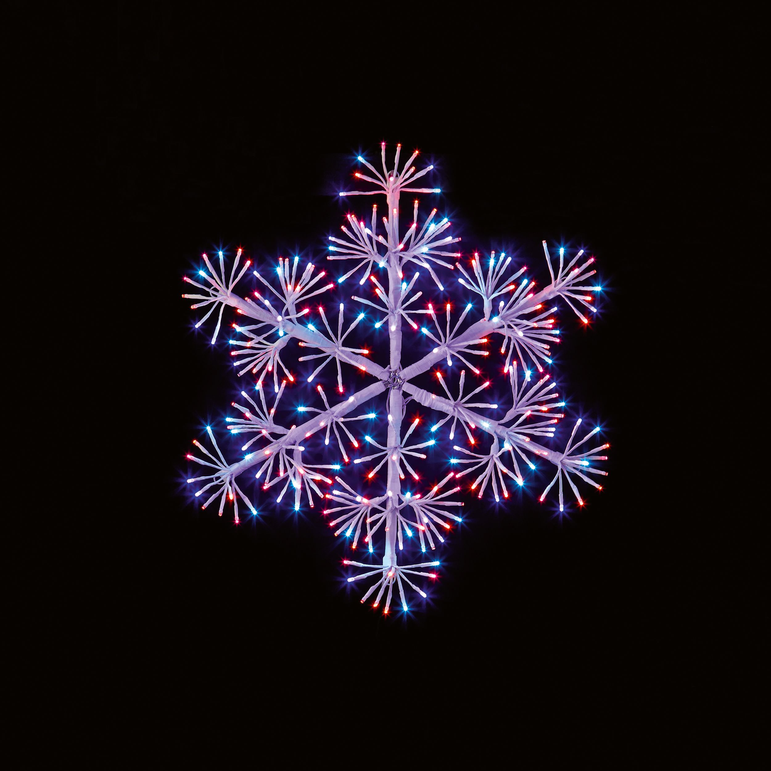 Multicolour LED Multicolour Starburst snowflake Single christmas light (H) 600mm