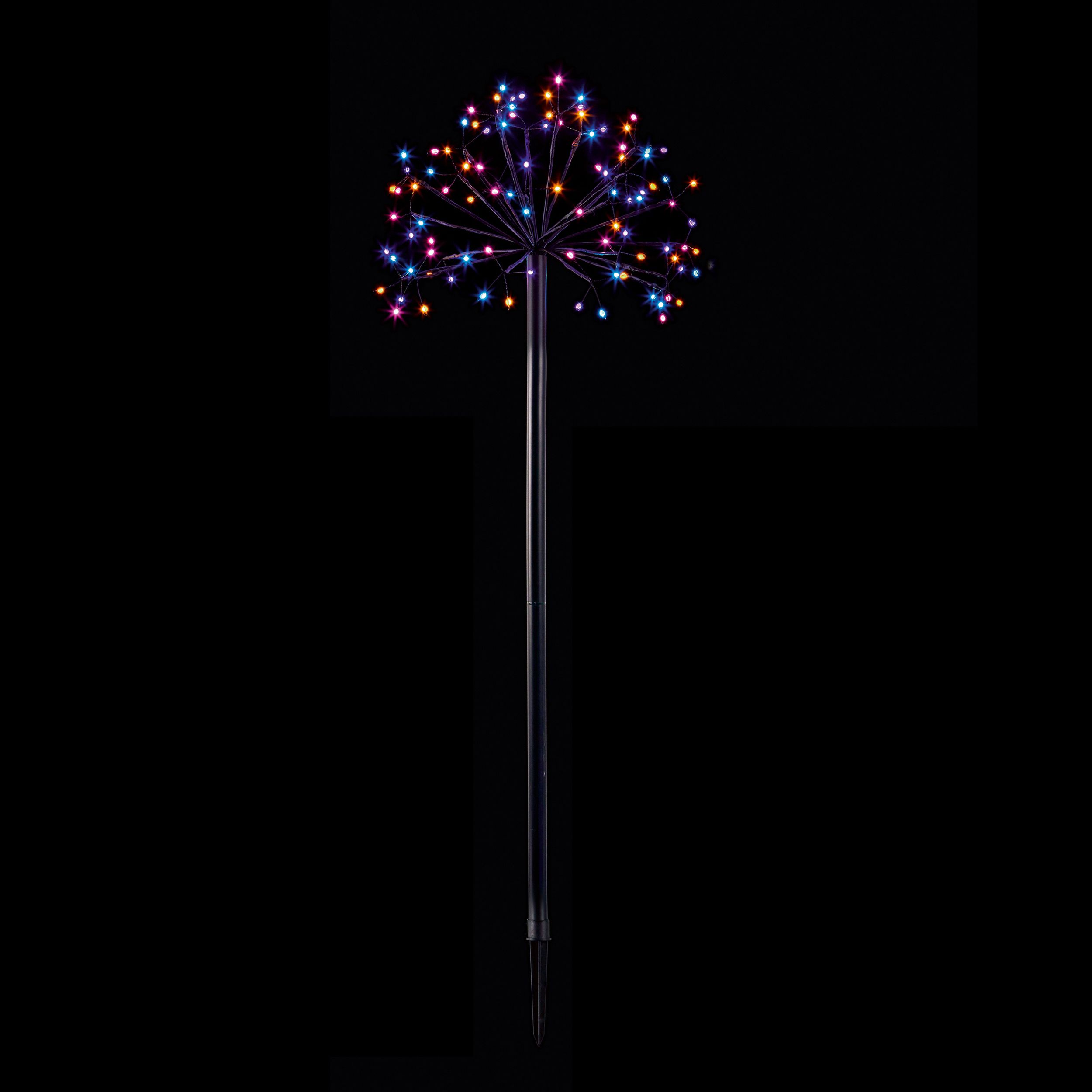 Multicolour LED Rainbow Sputnik Single christmas light (H) 1000mm, Set of 4