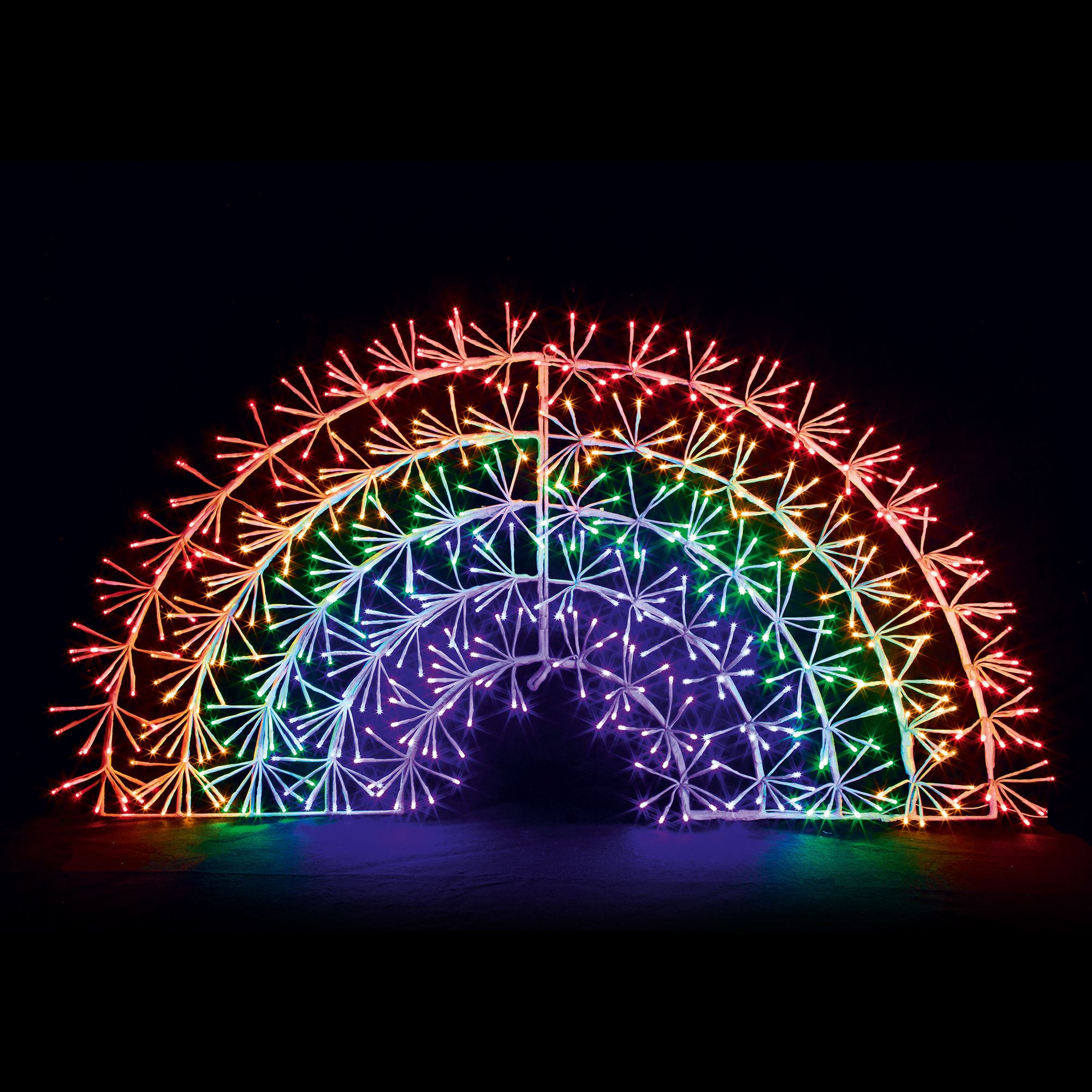 Multicolour LED Rainbow Wall-mounted Silhouette (H) 650mm