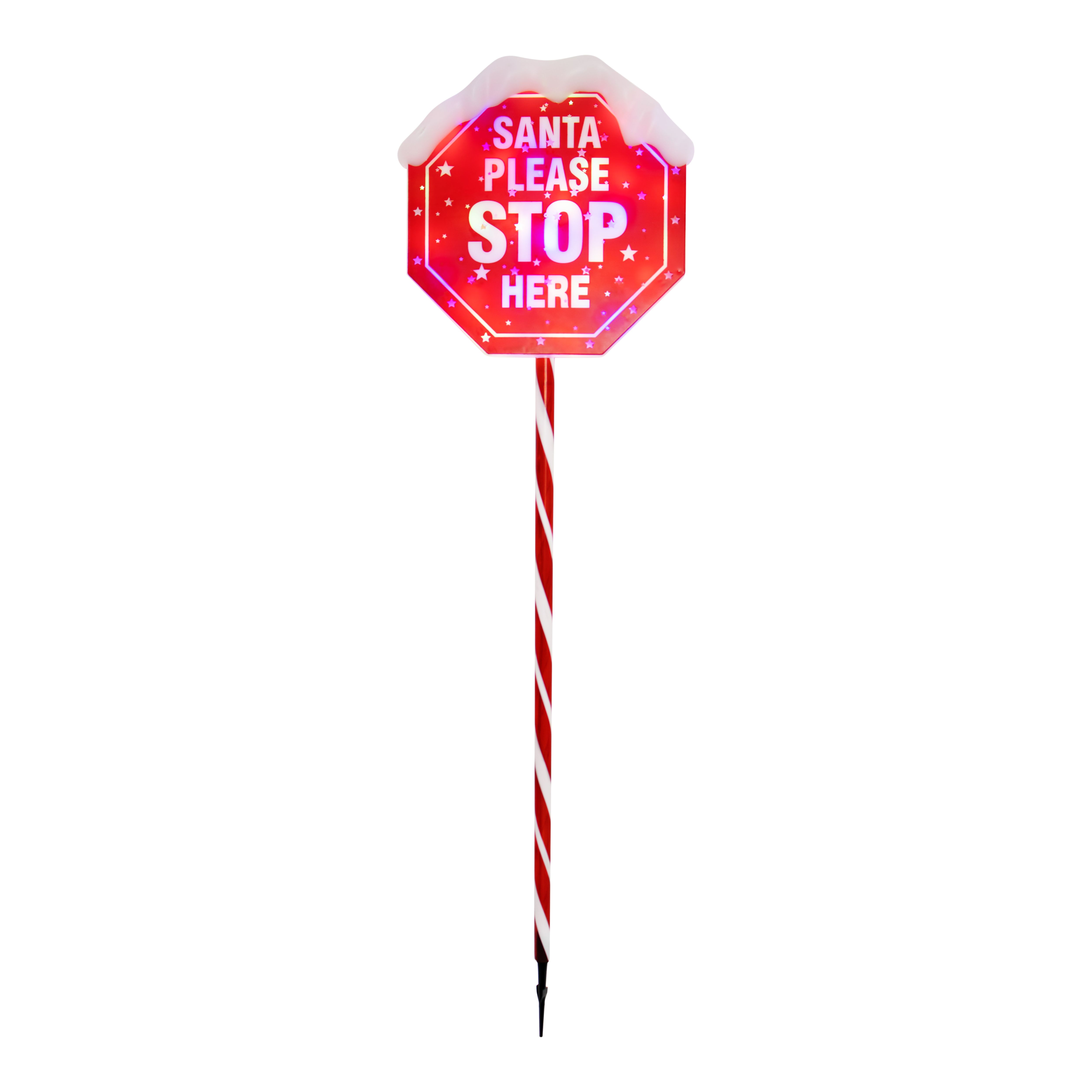 Multicolour LED Red & white Santa stop Silhouette (H) 1100mm