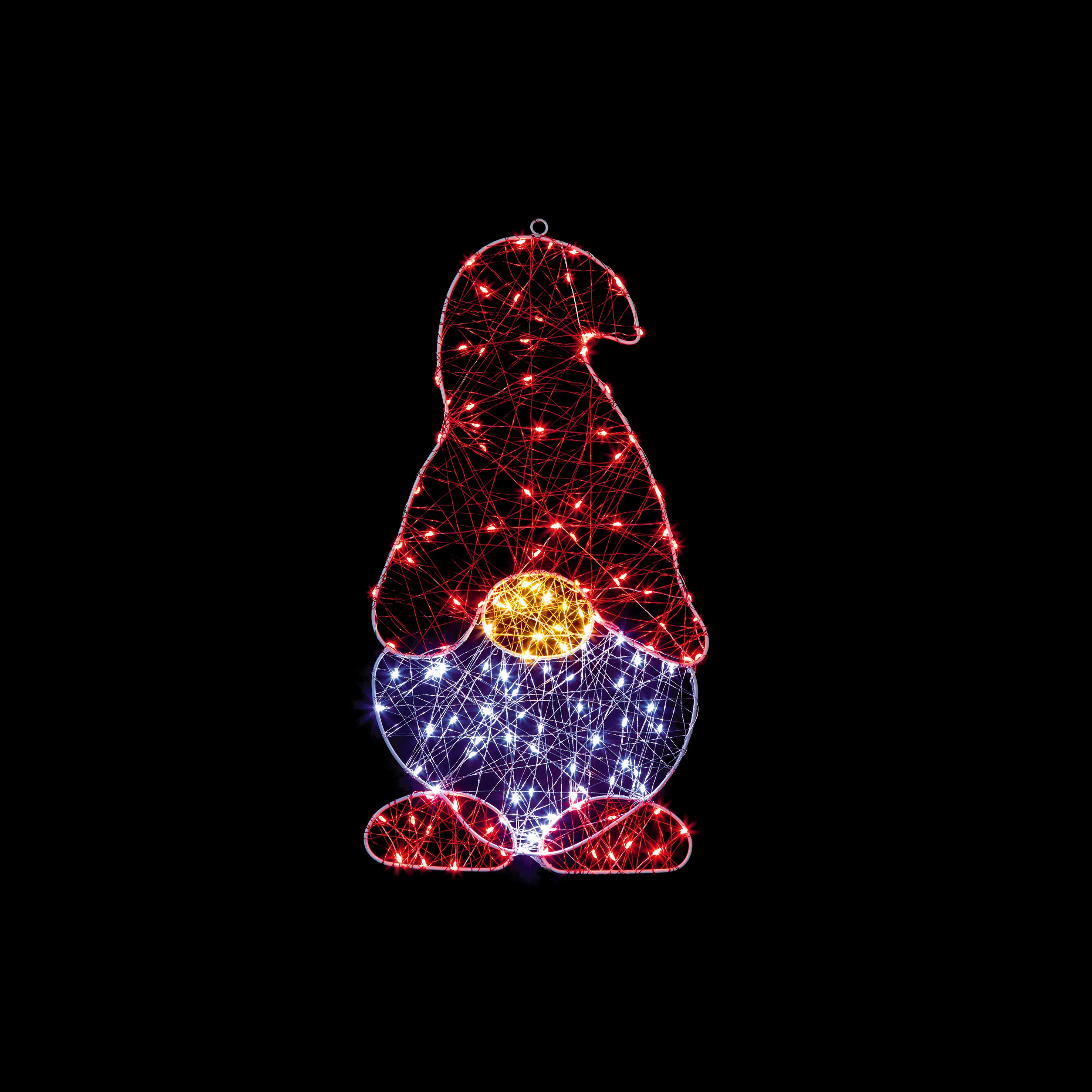 Multicolour LED Santa Gonk Silhouette (H) 500mm